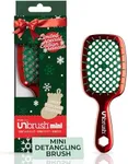 UNbrush Mini Holiday Hair Brush for Pain-Free Brushing On All Wet/Dry Hair Types — Mini UNbrush Detangling Brush with Durable Anti-Static Bristles, Lightweight & Vented — Christmas Hair Care Gifts