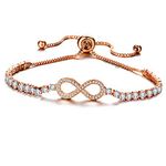 Shining Diva Fashion Latest Stylish Austrian Crystal Rose Gold Charm Bracelet for Women (rrsd10794b)