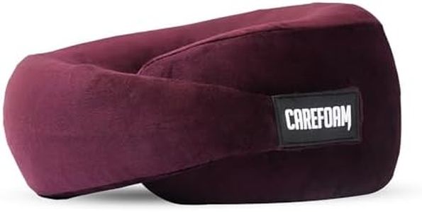 CareFoam Travel Neck Pillow | Premium Memory Foam Neck Pillow for Flight Travel, Car Sleeping | Adjustable Head Rest, Neck Rest Travelling Pillow for Sleeping Head Support
