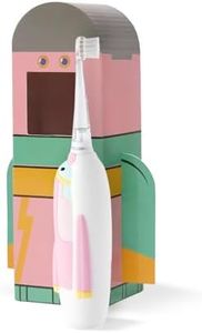 SuperMouth Turbo Twins Sonic Toothbrush – Battery-Powered, Soft Bristles, Flashlight to See Kids’ Mouth, Soothes Teething & Cleans Teeth for Ages 0-36 Months, Augmented Reality Sticker Included
