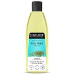 Soulflower Tea Tree Hair Oil | Hair Growth, Scalp Nourishment, Anti Dandruff | Pure, Natural, & Cold Pressed | Tea Tree Essential Oil, Castor, Sesame, Olive & Jojoba Oil | 225ml