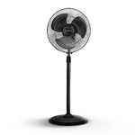 LONGWAY Dr-Mini 300 mm/12 Inch Ultra High Speed 3 Blade Decorative Star Rated Pedestal Fan (Black, Pack of 1)