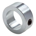 Climax Metal C-100 Shaft Collar, Zinc Plated Steel, Set Screw Style, One Piece, 1" Bore, 1-1/2" OD, 5/8" Wide, with 5/16-18 Set Screw