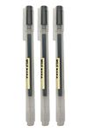 Muji Gel Ink Ball Point Pen, Black, 0.5mm, Pack of 3 (Japan Import)