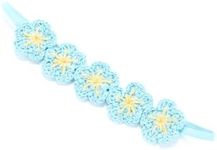 Peppercorn Kids Girls Flower Crown Headband (Age 3-8 Years) - Unique Design, Artisan Knit Hairband for Toddlers and Young Girls- Multi-Color/One Size - Turquoise Blue