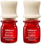 Lifelines Essential Oil Blends, 2-Pack - Blended Essential Oils with Mess-Free Precision Pump for Aromatherapy Diffusers - Long-Lasting Scented Fragrance - Spice Rush (Calm & Focus)