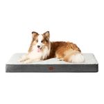 EHEYCIGA Dog Bed Large XL, Orthopedic XL Dog Crate Beds for Extra Large Dogs, Washable Dog Mattress with Removable Cover and Non-Slip Bottom, Pet Bed with Foam, Beige