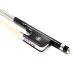 New! 4/4 Black Carbon Fiber Cello Bow.