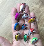 Addsomebling 10X Micro mini tiny small light shallow dive trout perch fishing lures UK