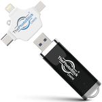 ThePhotoStick® Omni 128GB USB Flash Drive & Memory Stick – Automatic Photo & Video Backup for iPhone, Android, Mac & PC – Multiport Connection to Easily Store & Transfer Files