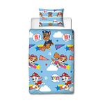 Paw Patrol Official Single Duvet Cover I'm Cool Design | Blue Reversible 2 Sided Bedding Duvet Cover Including Pillowcase Official Merchandise