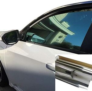 One Way Mirror Reflective Car Window Color Tint Film 10%VLT. (20" x10', Silver)