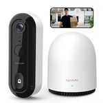 2K Doorbell Camera Wireless with 32GB Chime, No Subscription, WUUK Video Doorbell, Human Detection, Battery Powered, Camera Doorbell for Home Security, Compatible with Alexa & Google Assistant