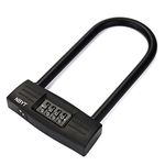 NBYT 4 Digit Resettable Combination Bike U Lock/D Lock for Bikes/Glass Door Lock, 14mm Shackle for Heavy Duty Protection Long Bicycle Padlock