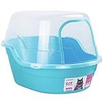 Petphabet litter tray Cat Litter Tray/cat litter box Toilet box XXL, 63x48x43cm, Jumbo Hooded Cat Litter Tray with lid Extral Large Litter tray enclosed Pet litterbox Teal