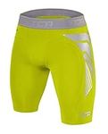 TCA Men's CarbonForce Pro Compression Base Layer Shorts Thermal Under Gear - Lime Punch, XL