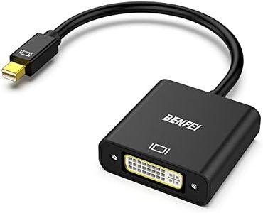 BENFEI Mini DisplayPort to DVI, Gold-Plated Mini DP to DVI (Thunderbolt Compatible) Male to Female Adapter Compatible with MacBook Air/Pro, Microsoft Surface Pro/Dock, Monitor, Projector and More