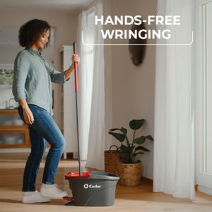 O-Cedar Spin Mop – Red/Gray Microfibre Floor Cleaning System