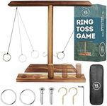 V-LOUS Ring Toss Game for Adults - Hook and Ring Game - Table Games - Yard Games and Party - Ring Toss with Zippered Storage Bag - Indoor Game and Outdoor Games - Large 15.7x10x3.5 Family Games