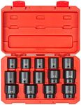 TEKTON 1/2 Inch Drive 6-Point Impact Socket Set, 14-Piece (25-38 mm) | SID92325