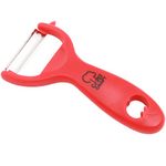 Chef Craft Classic Stainless Steel Blade with Plastic Handle Tomato/Kiwi Peeler, 6 inches in Length, Red