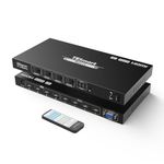 TESmart 4K@30hz HDMI Matrix 4K Video Switcher 4x4 Multi-viewer, HDCP, EDID, 4 in 4 Out Updated 4x4 HDMI Matrix Switcher, RS232