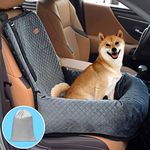 Dog Car Seat,Pet Booster Seat Pet Travel Safety Car Seat,The Dog seat Made is Safe and Comfortable, and can be Disassembled for Easy Cleaning (Grey)