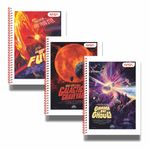 Anupam NASA 1 Subject Notebook A4, 70 GSM, 150 Sheets (300 Pages) College Ruled Spiral Subject Notebook for Work, School Supplies, Home & Office, Writing Journal (Pack of 3)