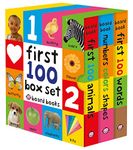 First 100 Board Book Box Set (3 Books): First 100 Words / Numbers Colors Shapes / First 100 Animals