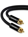 VANAUX Subwoofer Cable Digital Coaxial Audio Cable 1 RCA to 1 RCA Audio/Video Cable Compatible with Home Theater, Sound Bar, TV, PS4, Xbox, Playstation,Black (10ft/3m)