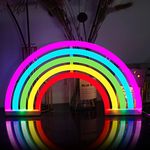 ENUOLI Rainbow Neon Sign Neon light lamp Battery/USB Operated Wall Decor Rainbow Neon Wall Art Neon Night Lights for Home Party Bedroom Decor Led Neon Light for Children Friends Supply Gifts(Colorful)