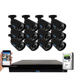 GW Security AutoFocus 4X Optical Motorized Zoom IP Camera System, 16 Channel H.265+ 4K NVR, (6) Bullet & (6) Dome 5MP HD 1920P Weatherproof POE Security Camera