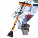 39 Inch Snow Brush Extendable, Ice Scraper for Car Windshield, Snow Scraper with 360° Pivoting Brush Head Ergonomic Foam Grip Detachable Snow Removal Brush for Car, SUV, Truck (39‘’ Extendable Brush)
