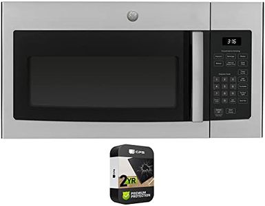 GE JVM3160RFSS 1.6 Cu. Ft. Over-the-Range Microwave Oven Stainless Steel Bundle with 2 YR CPS Enhanced Protection Pack