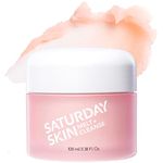 Saturday Skin Melt + Cleanse Makeup Remover Balm Daily Cleansing Facial Balm to Oil Double Face Wash Vegan Remove Waterproof Makeup and Mascara Korean Skincare - 3.38Fl.Oz.