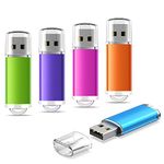 KOOTION 32 GB USB Stick Flash Drive 5 Pack Memory Stick 2.0 Swivel Design Thumb Drive Jump Drive Pen Drive Bulk USB Key (32 GB, 5 Mixed Colors)