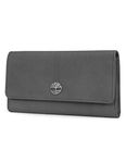 Timberland Women's Leather RFID Flap Wallet Clutch Organizer, Castlerock (Nubuck), One Size