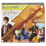 Mattel Games PICTIONARY AIR HARRY POTTER Family Drawing Game, Wand Pen, 112 Double-Sided Clue Cards, Trunk Card Holder, Collector Package. For 8 Year Olds & Up, UK version, HDC59