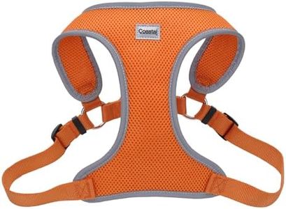 Coastal Pet Comfort Soft Reflective Wrap Adjustable Dog Harness - No-Pull Dog Harness for Small & Large Dogs - Sunset Orange - 5/8" x 16"–19"