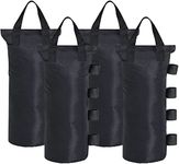 CACTIYE Canopy Weight Bags for Pop up Canopy Tent, Sand Bags Leg Weights for Instant Outdoor Sun Shelter Canopy Legs (Round-4PCS-7.6x20 INCH, Black)