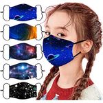 5 Packs Kids Protect_Cover_Mask Reusable Cotton Boys Girls (A)