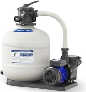 AQUASTRONG 20in Sand Filter Pump for Above Ground Pool with Timer, 2 HP, 8917 GPH Pool Pumps Above Ground for Pools Up to 38000 GAL, Pool Filter With 6-Way Valve, Improved Circulation and Filtration