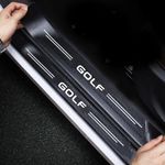 4Pcs Car Door Sill Protector for GOLF, Carbon Fiber Threshold Scuff Plate Cover Car Kick Plates Accessories Automobile Door Steps Welcome Pedal Decorative Strips (GOLF)