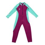 Kids Rash Guard Girl Boy Swimsuit Long Sleeve Diving Suit Swimwear One Piece Full Body Surfing Wetsuit UV Protection UPF 50+ Bathing Swimming Costume for Water Sports Fuchsia 6-7 Years