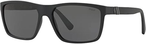 Polo Ralph Lauren Men's 0ph4133 528487 59 Sunglasses, Black (Black/Grey), 7 1 4 UK