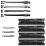 Votenli P96221 (4-Pack) S1622A (4-Pack) Burner and Heat Plates and Adjust Crossover Tube Replacement for BBQ-pro 146.2367631, Kenmore Grill Parts146.10016510, 146.16198211, 146.16197210 Gas Grill