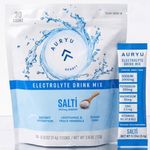 Auryu Electrolyte Drink Mix Salti – Unflavored Hydration Powder with 1000mg Sodium, Potassium, Magnesium, Zinc & B Vitamins – 30 Sticks