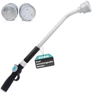 QUOBAS 24"Watering Wand with Interchangeable Spray Head, Garden Hose Nozzle