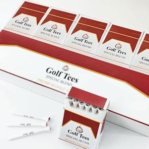 VAGUYGY Premium Bamboo Golf Tees | 83mm (3.25") Wooden Tees | Golf Gifts for Men | Vintage-Style tee Case Golf Accessories for Men | Funny Golf Accessory for Golfers (White, 10 Pack)