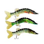 ODS Pike Lures Lifelike Sinking Jointed Swimbait with Fishing Hooks Freshwater and Saltwater